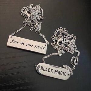 Silver Engraved Pendant Necklaces